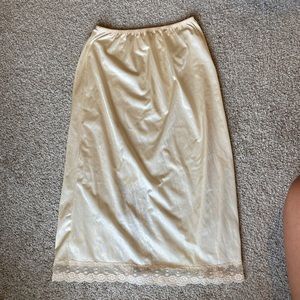 Cream Colored Slip Skirt